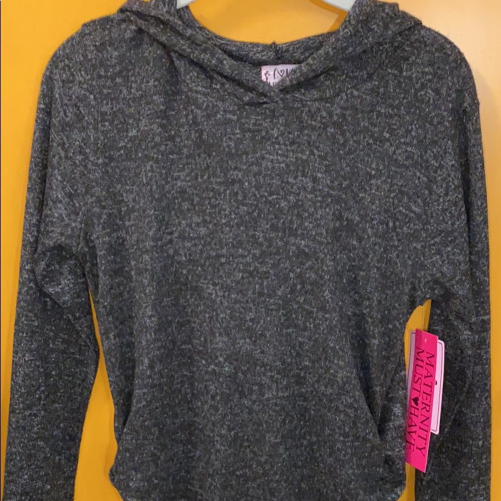 NWT Charcoal grey Maternity Hoodie